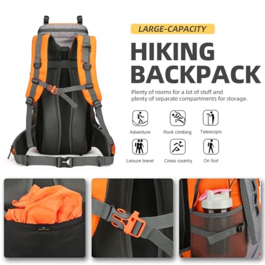 60L Hiking Backpack for Men an – обзор и цена Hiking Backpack Waterproof
