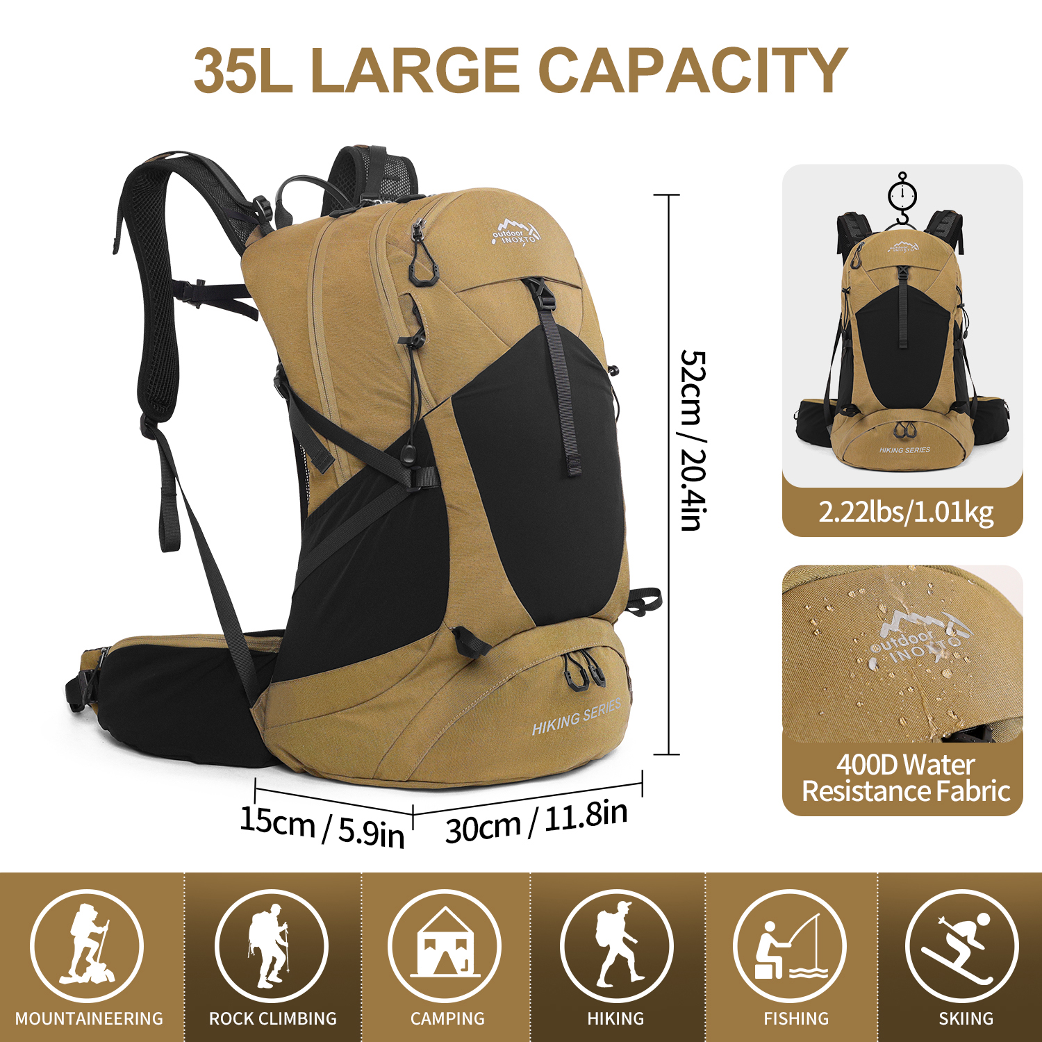Mountaineering backpack 35 lit – обзор и цена Foldable Backpack Small