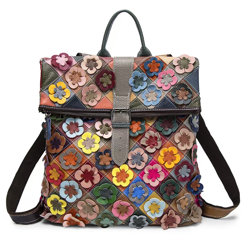 Vintage Women Genuine Leather  – обзор и цена Fashion Backpack Women