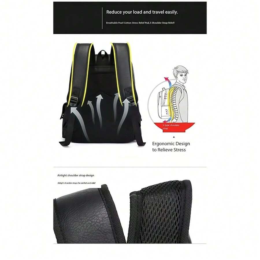 PU Leather Backpack For Men An – обзор и цена Laptop Backpack 15.6