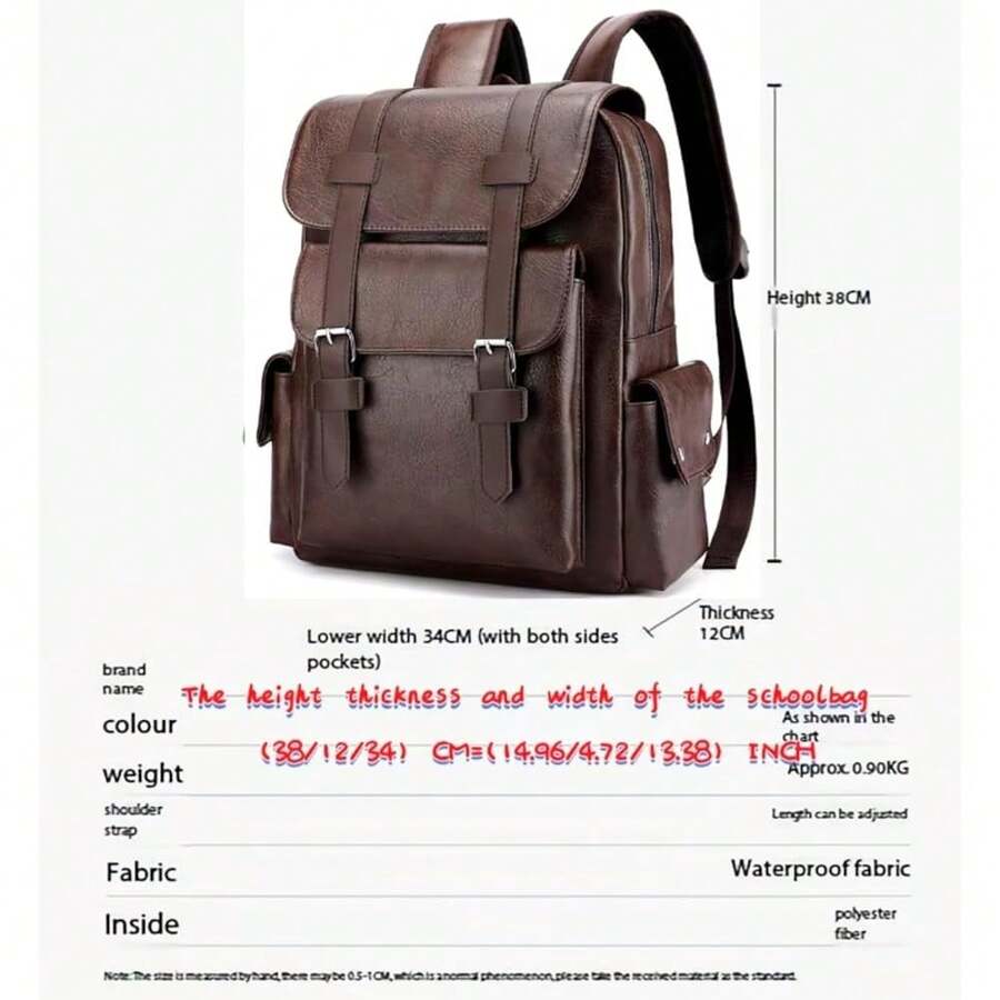 PU Leather Backpack For Men An – обзор и цена Laptop Backpack 15.6