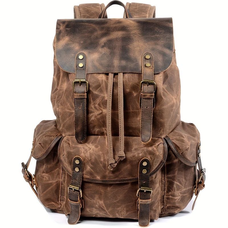 Vintage Men'S Leather Backpack – обзор и цена Canvas Backpack Casual