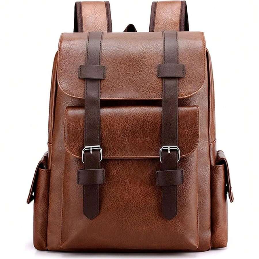 PU Leather Backpack For Men An – обзор и цена Laptop Backpack 15.6