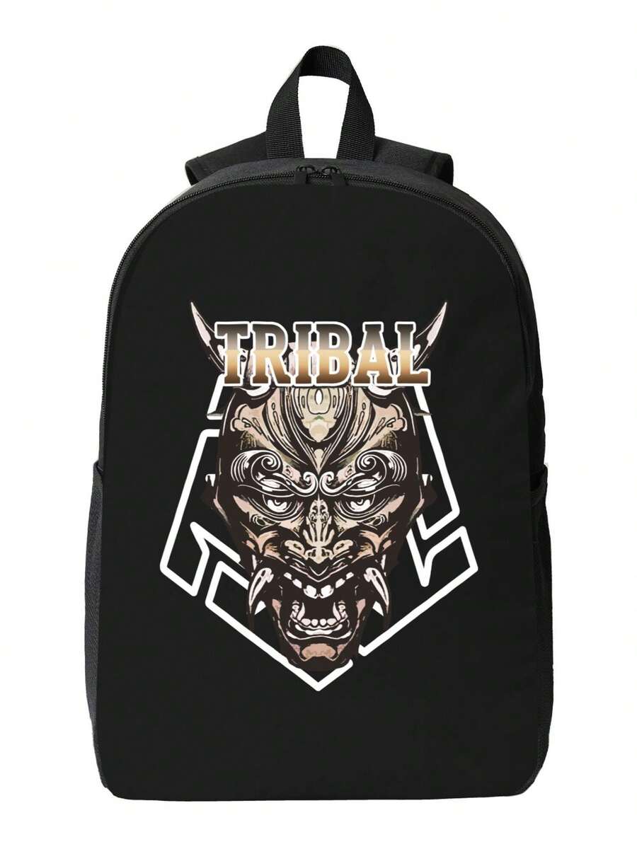 Tribal Demon Print Waterproof  – обзор и цена Travel Backpack Anti Theft