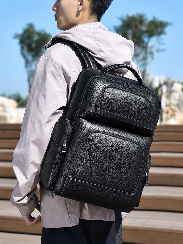 Men's Fashion Backpack PU Leat – обзор и цена Laptop Backpack 15.6