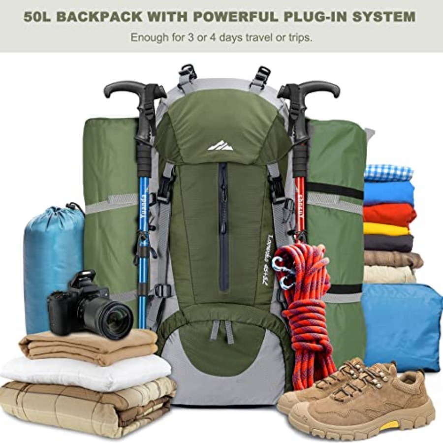 Loowoko 50L Hiking Backpack, W – обзор и цена Hiking Backpack Waterproof