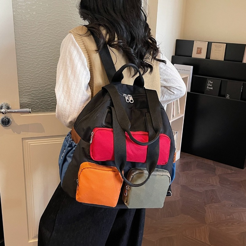 Multi-pocket Checkered Youth B – обзор и цена Canvas Backpack Casual