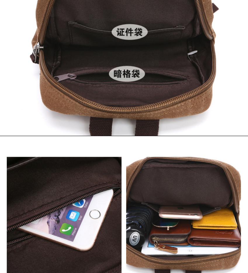 Men's Canvas Mini Backpack Men – обзор и цена Sling Backpack Shoulder