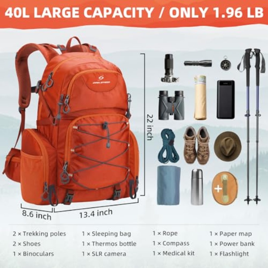 Hiking Backpack, 40L Waterproo – обзор и цена Hiking Backpack Waterproof