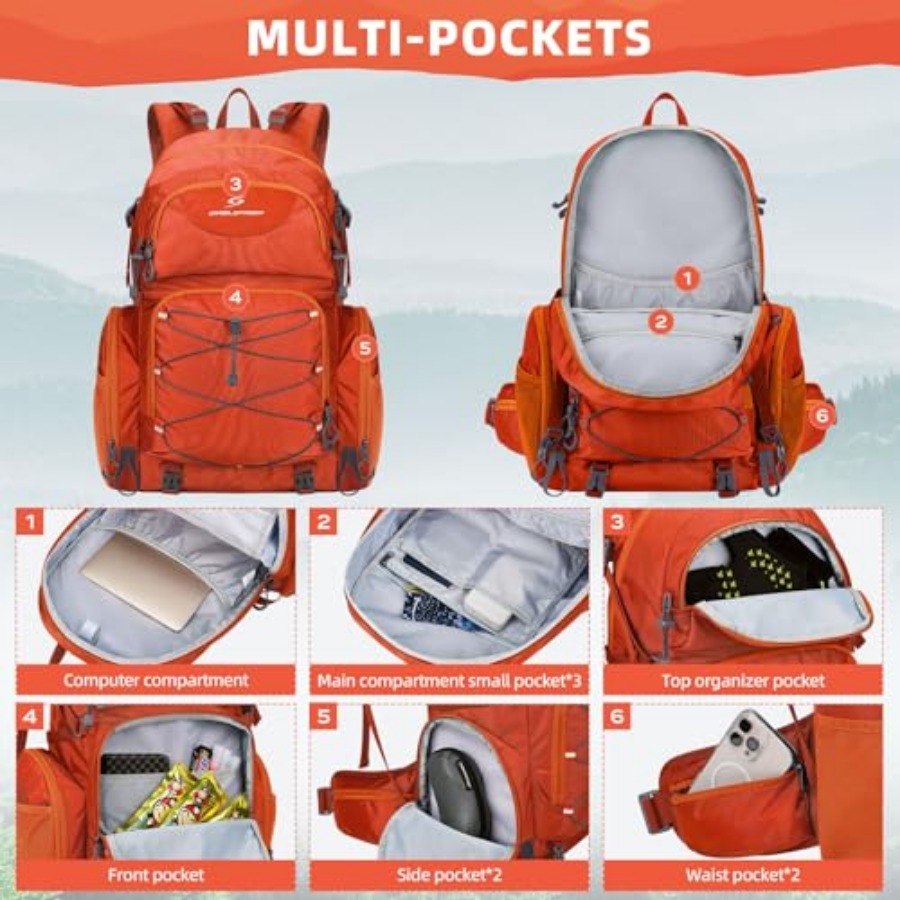 Hiking Backpack, 40L Waterproo – обзор и цена Hiking Backpack Waterproof