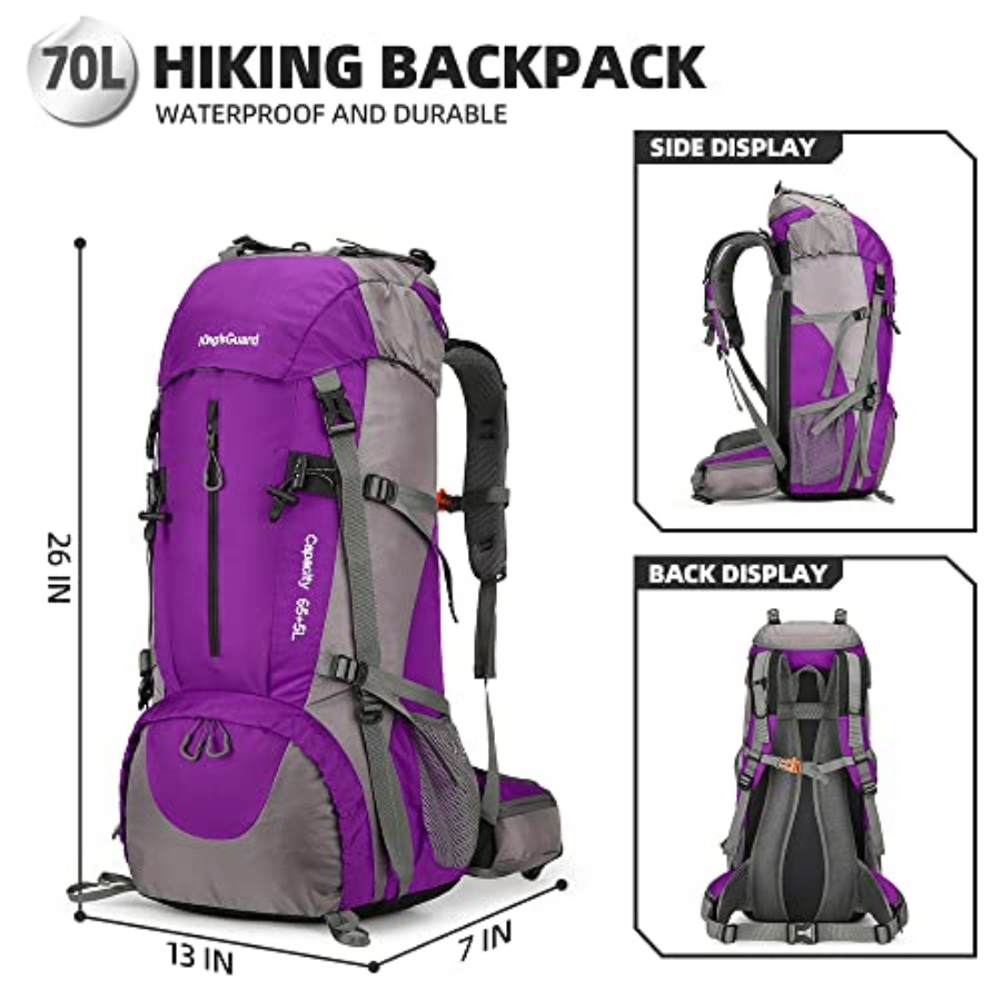 70L Hiking Backpack with Rain  – обзор и цена Hiking Backpack Waterproof