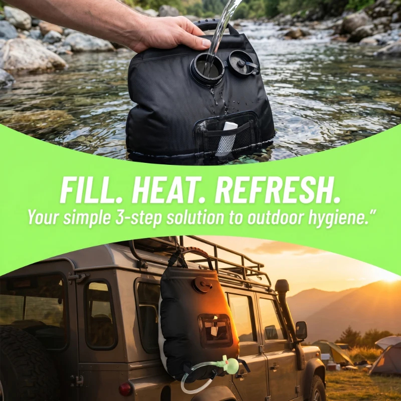 20L Solar Shower Bag Large Cap – обзор и цена Hydration Pack Outdoor