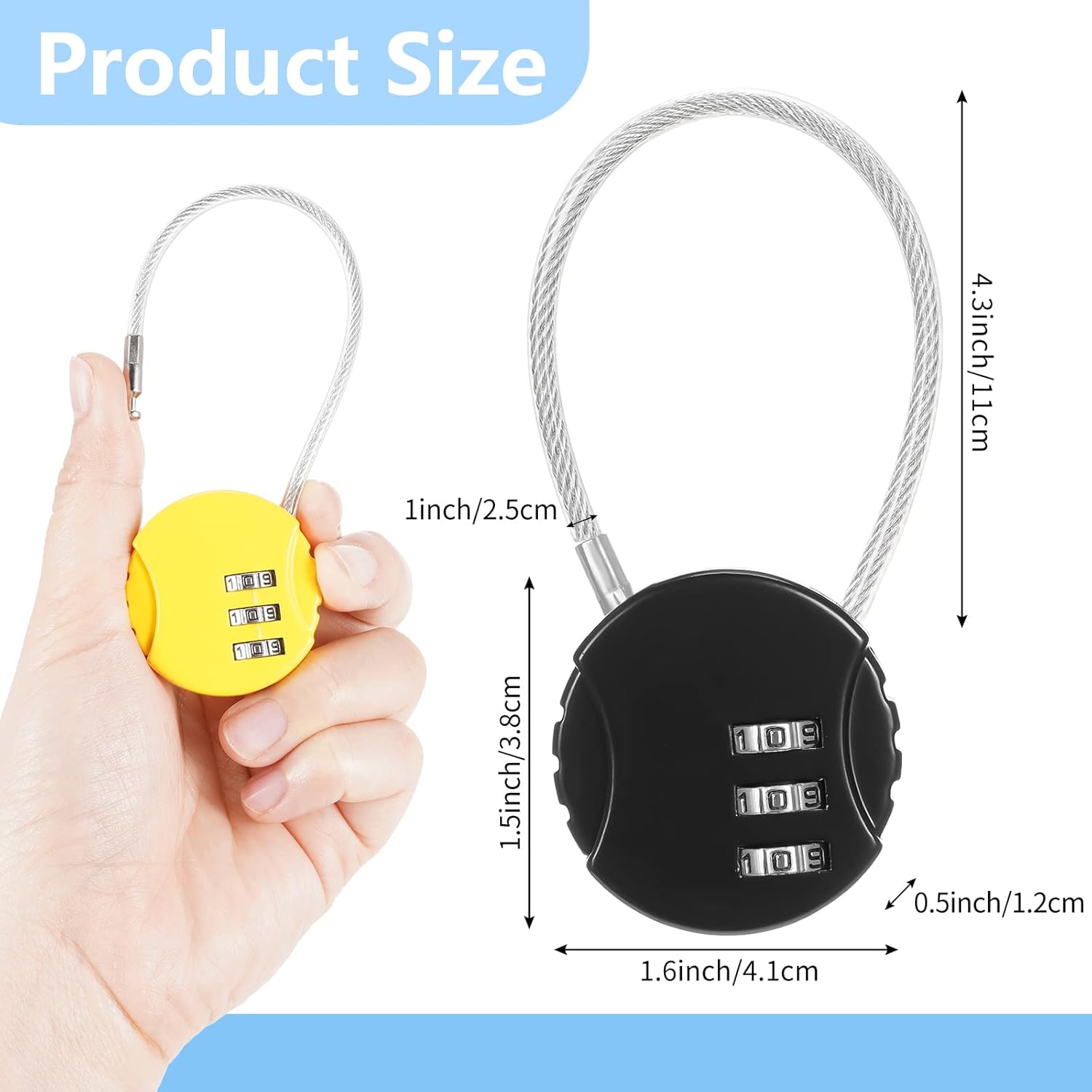 8 Pack Combination Wire Lock 3 – обзор и цена Backpack Lock Combo