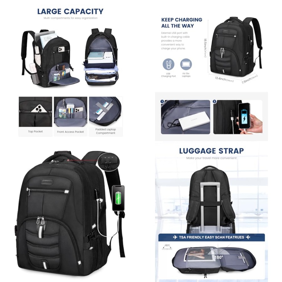 Travel Laptop Backpack Waterpr – обзор и цена Travel Backpack Anti Theft
